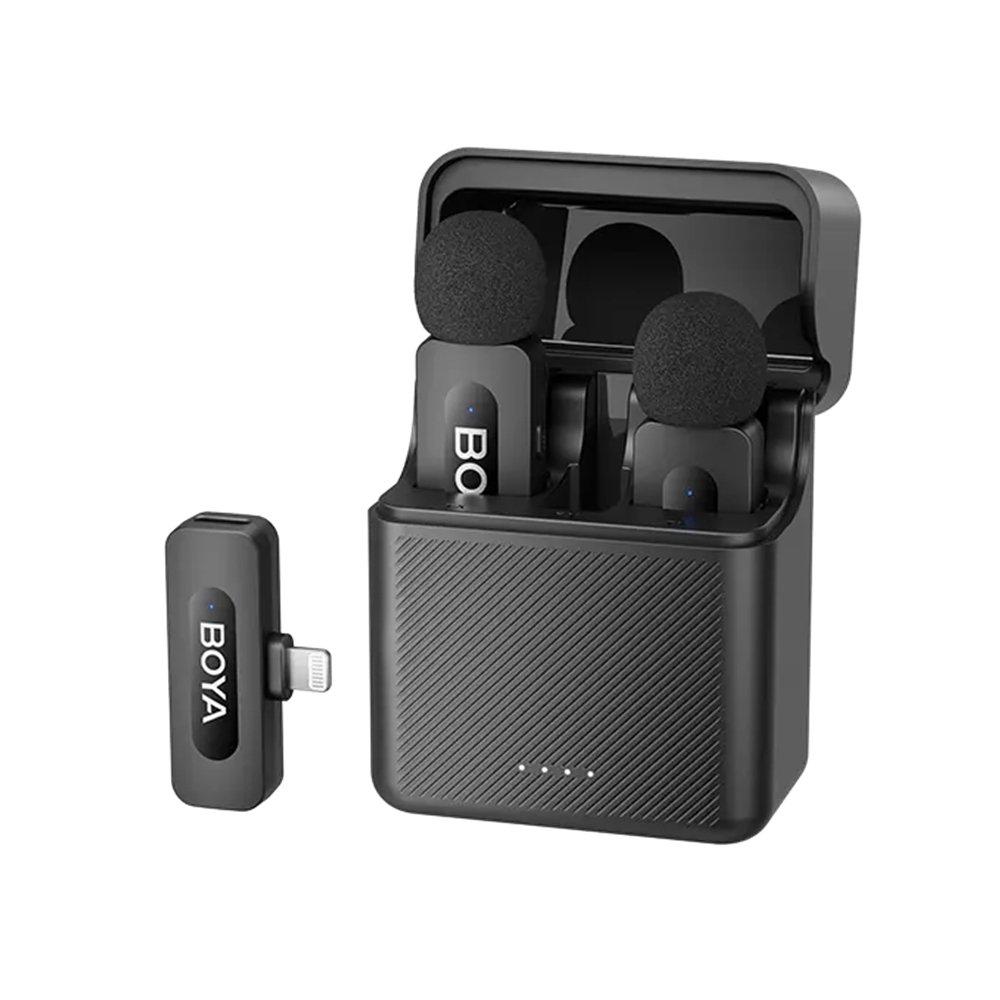 

Boya by-v3 wireless microphone lightning charging case – black