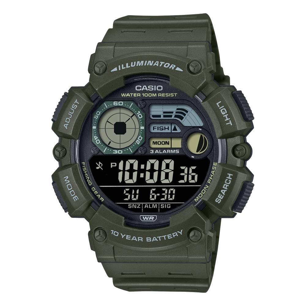 

Casio men's digital watch, 55mm, ws-1500h-3bvdf - dark olive