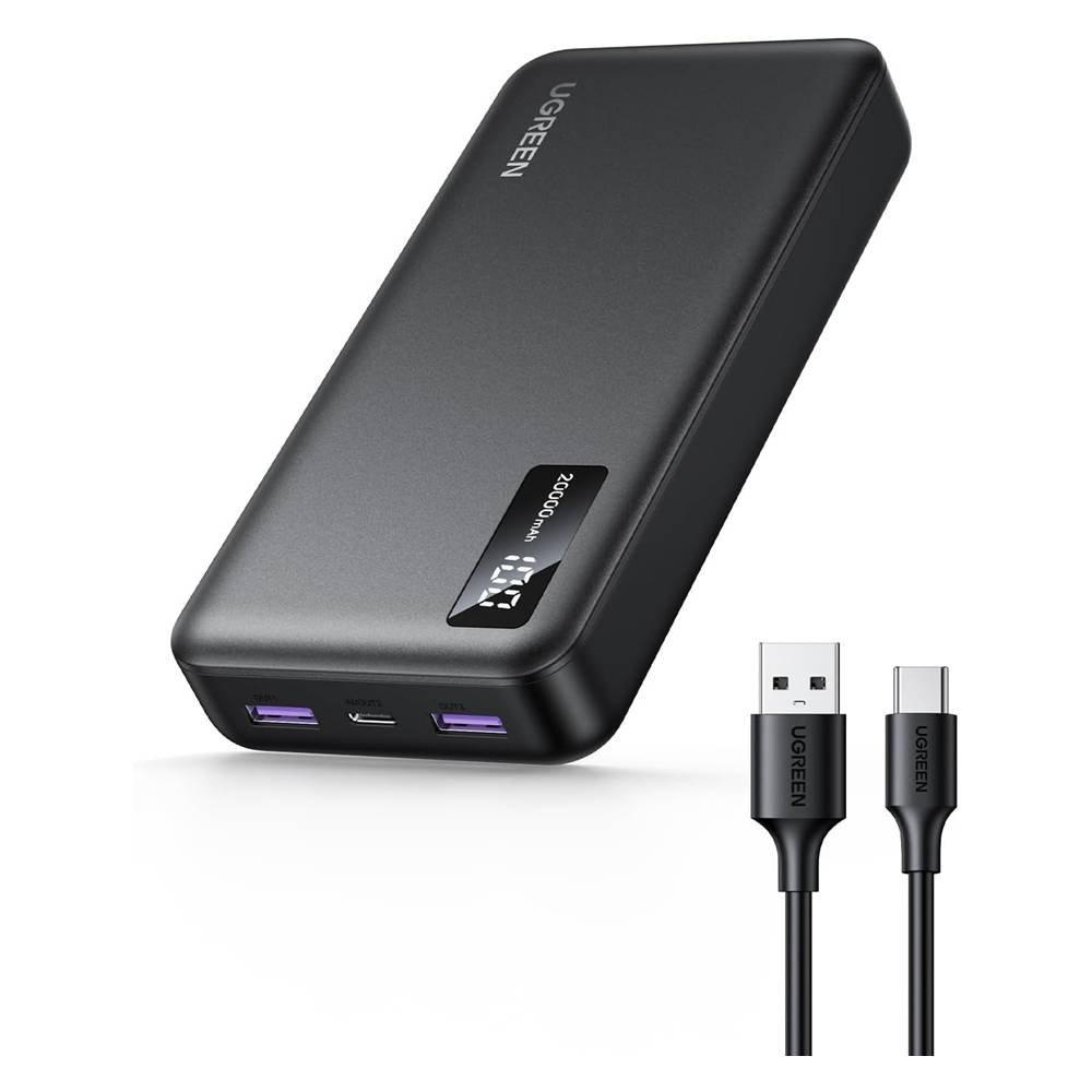 

Ugreen power bank 20k built-in usb-c cable, pb312 - black
