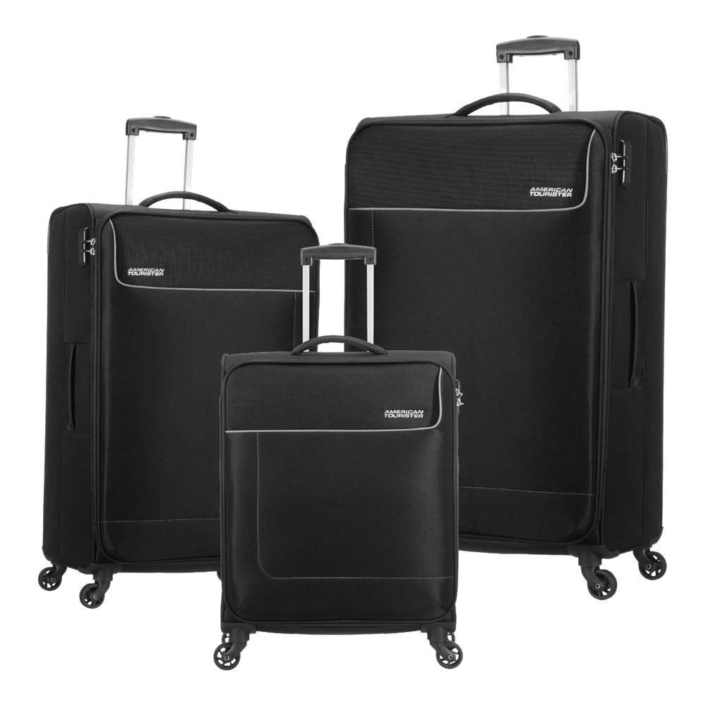 

American tourister jamaica 3 piece luggage set of 58+69+80 cm , 27ox09104 - black