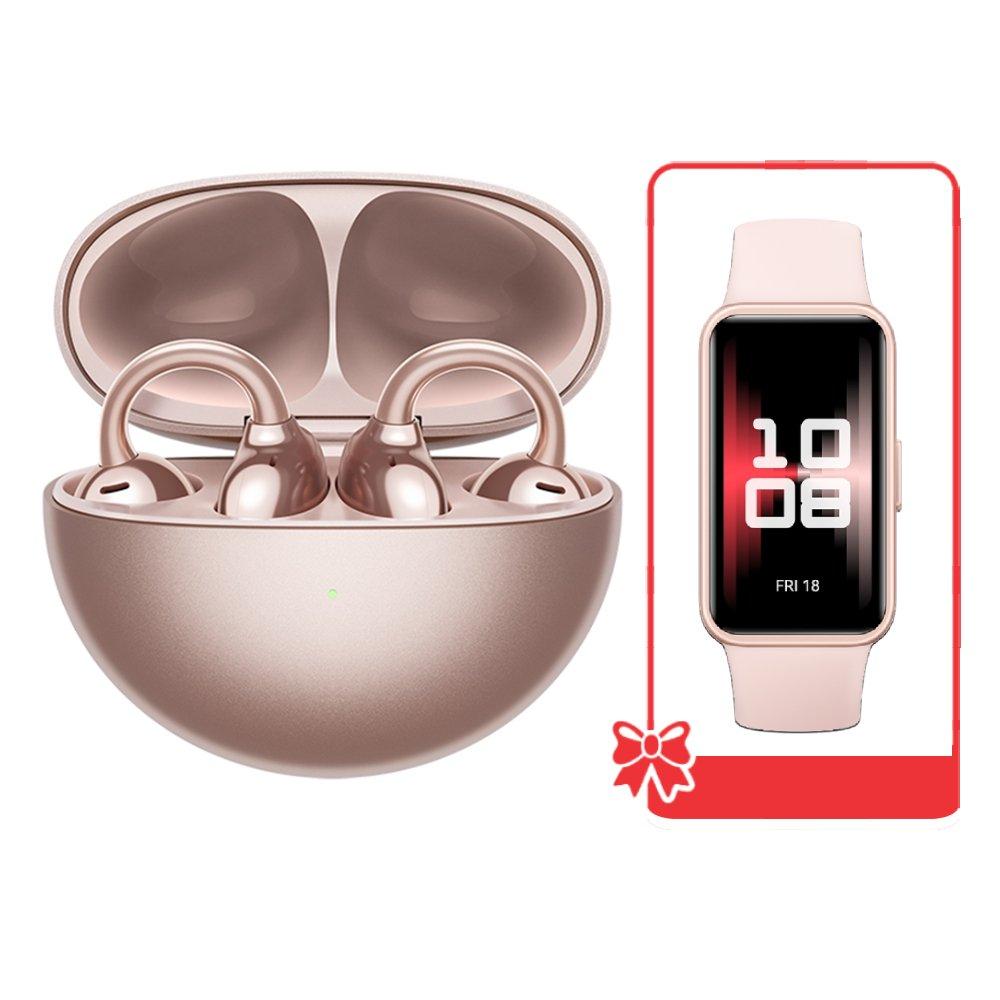 

Pre-order huawei freeclip wireless earbuds - rose gold + pink band 9 smart watch