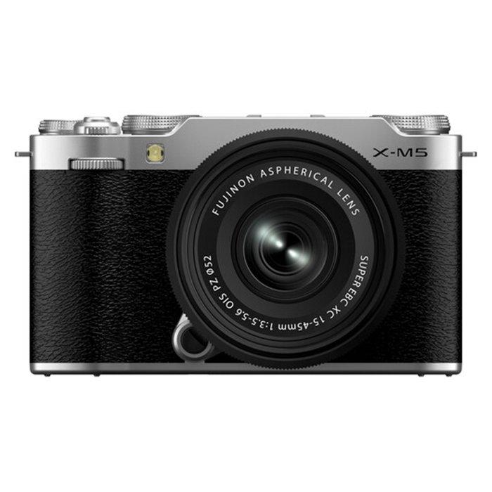 

Fuji x-m5 mirrorless camera with 15-45mm lens – silver