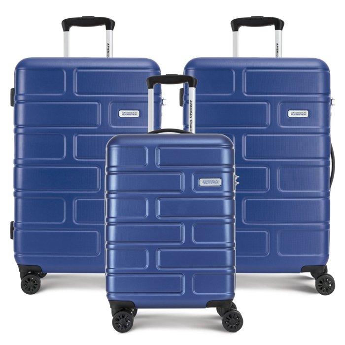 

American tourister bricklane luggage set, 3 pieces, ge3x71004 – blue