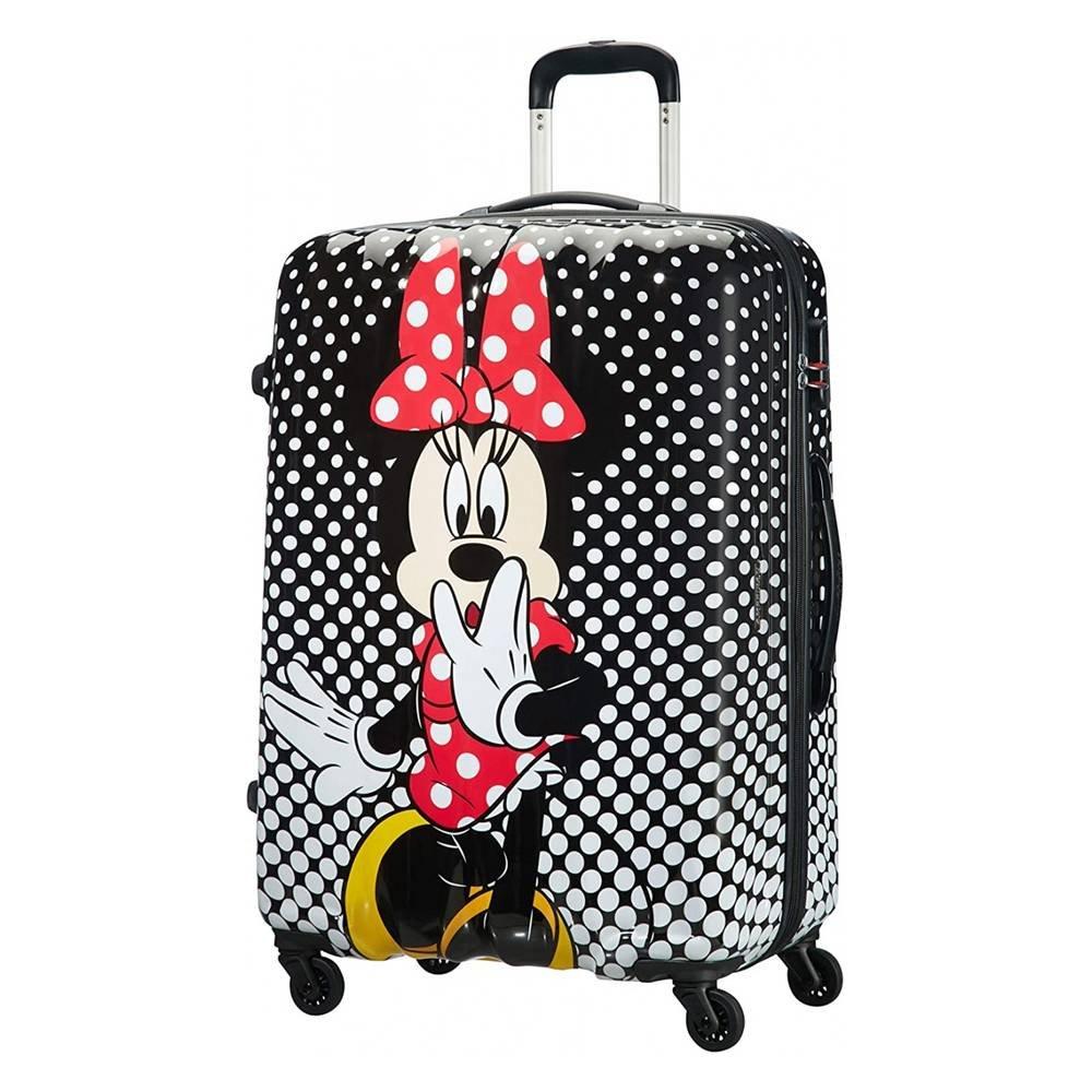 

American tourister alfatwist minnie mouse polka dot trolley bag, 75cm