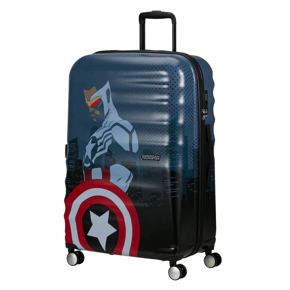 

American tourister wavebreaker disney captain america city trolley bag, 77cm