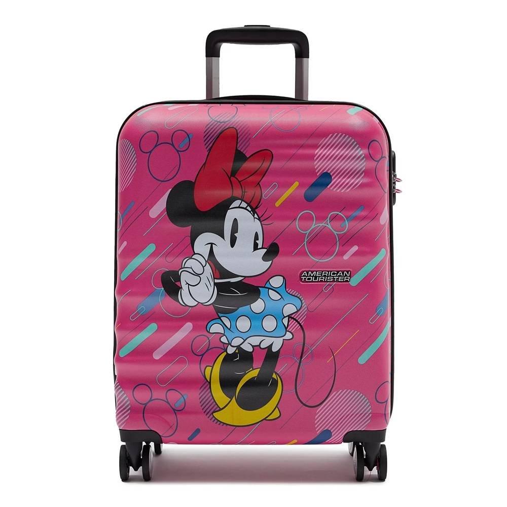 

American tourister wavebreaker disney minnie mouse trolley bag, 55cm - pink
