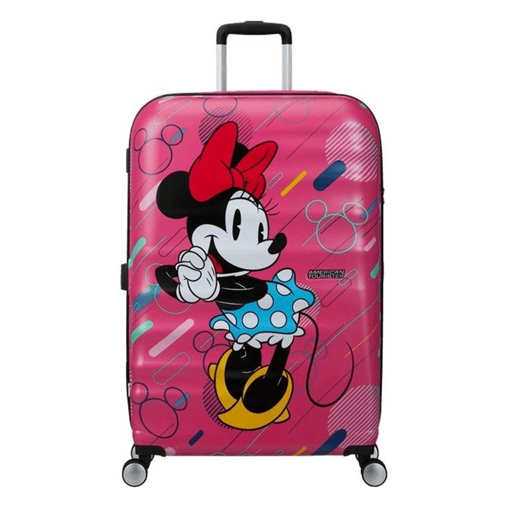 

American tourister wavebreaker disney minnie mouse trolley bag, 77cm - pink