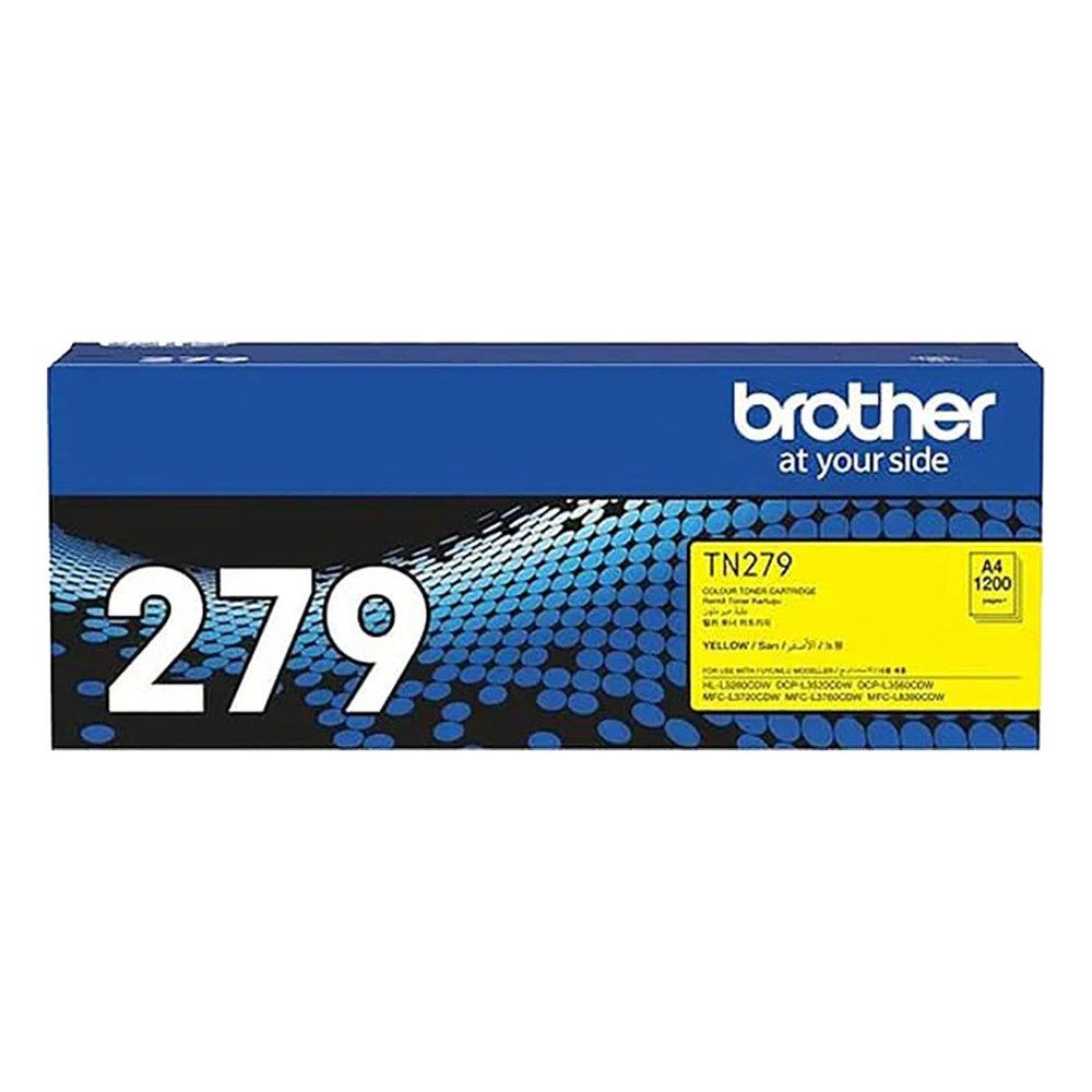 

Brother standard yield toner cartridge, 1,200 pages, tn279y - yellow