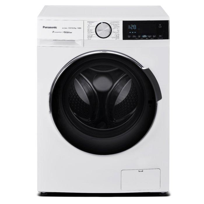 

Panasonic front load washer dryer 8kg, 6kg dryer capacity, 1400 rpm, na-s16ml1wkw - white