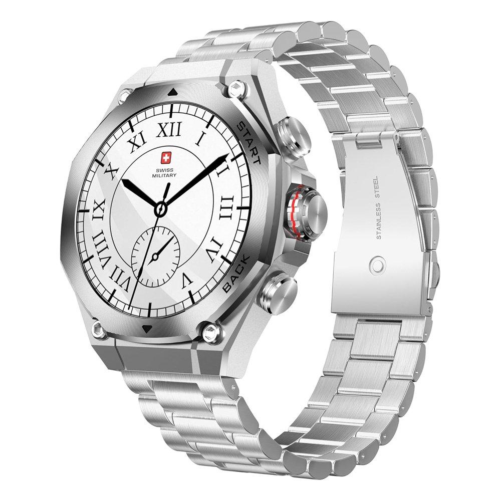 

Swiss military dom 6 smart watch, 1. 43” amoled display - silver