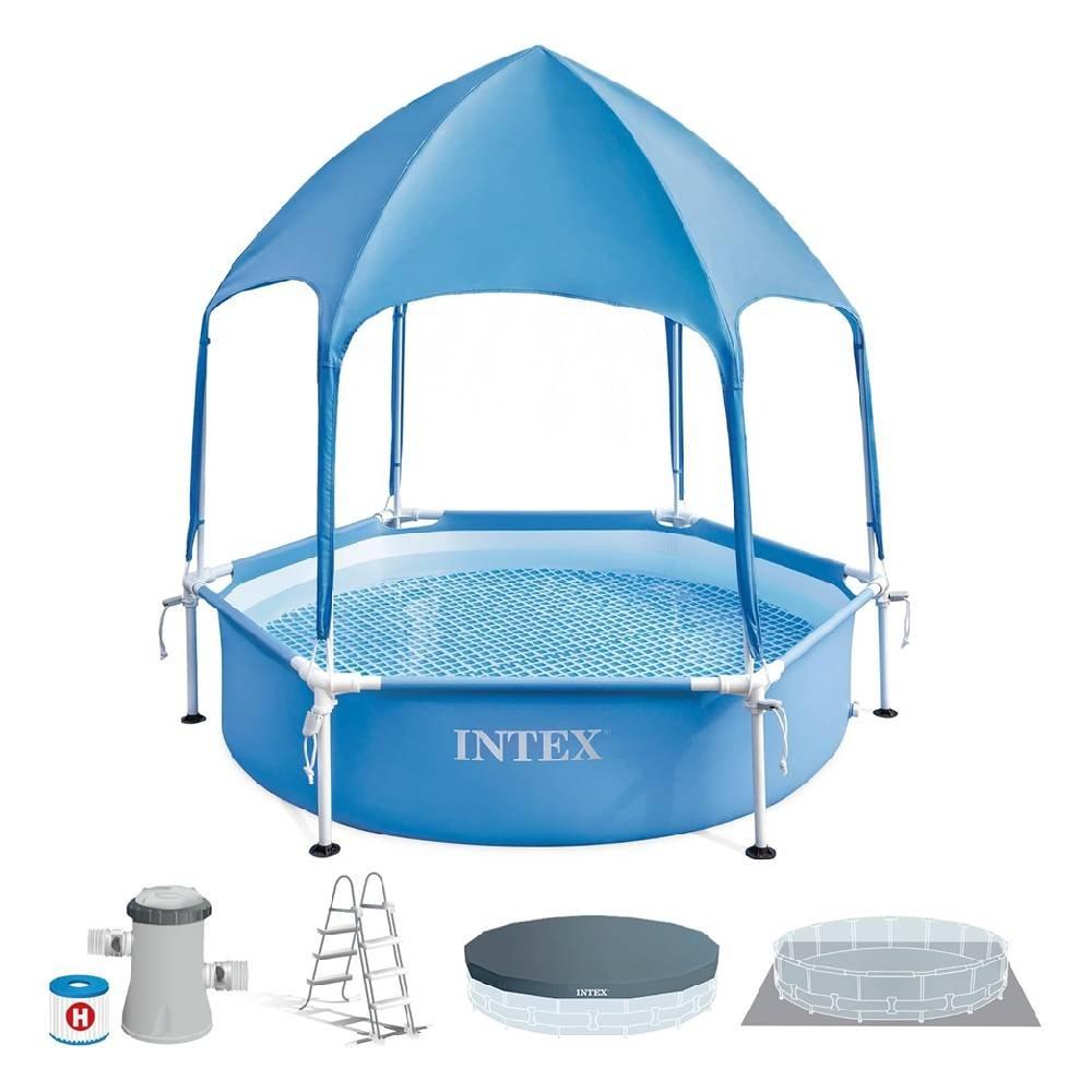 

Intex 1. 83m x 38cm canopy metal frame pool, 28209