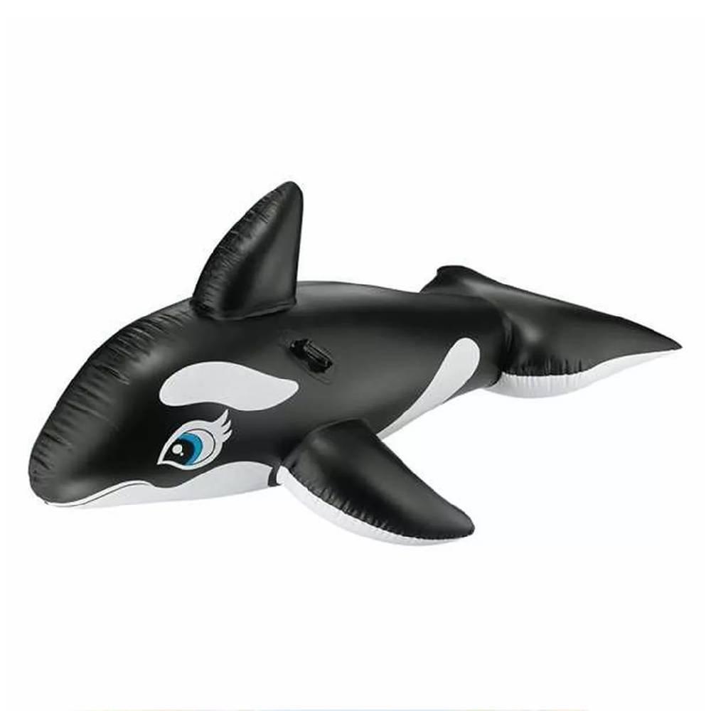

Intex whale inflatable pool ride on, 1. 93mx1. 19m - black