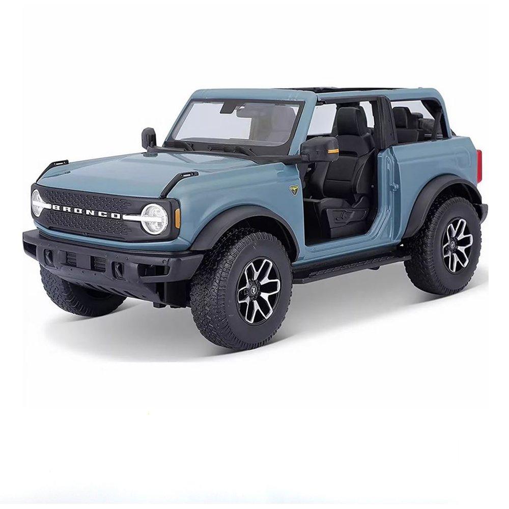 

Maisto 1:24 scale 2021 ford bronco badlands car, 31457bu – blue