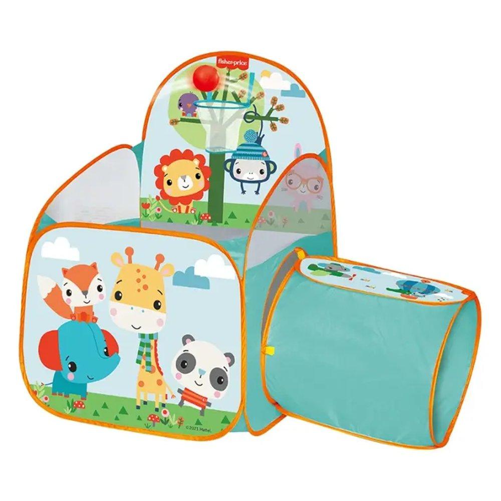 

Fisher price ball pit playset with tunnel & 25 balls, tj3315 - multicolor