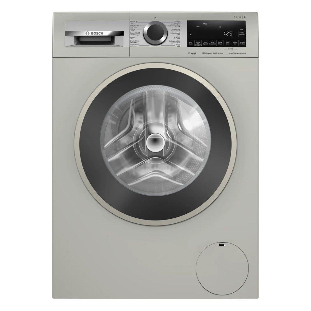 

Bosch front load series 4 washing machine, 10 kg, 1400rpm, wga2540xgc - silver inox