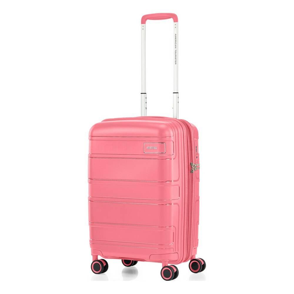 

American tourister litevlo spinner hard travel bag, 55cm, gz4x17004 - pink plush