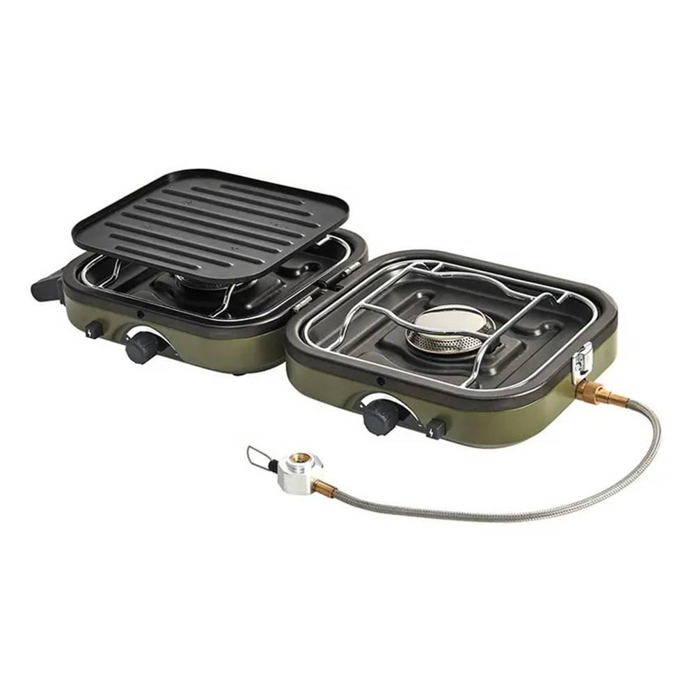 

Naturehike double burner folding gas stove - army green