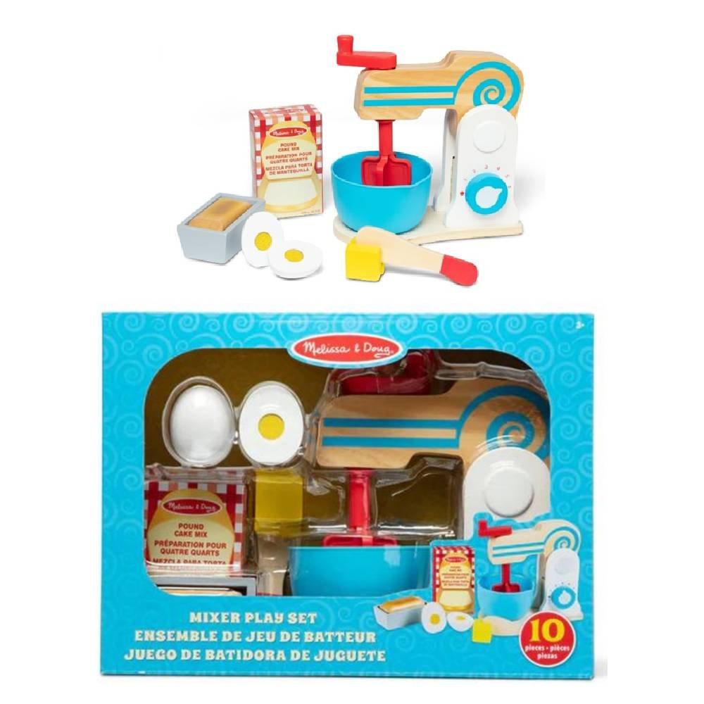 

Melissa & doug wooden make-a-cake mixer set, 9840 - multicolored