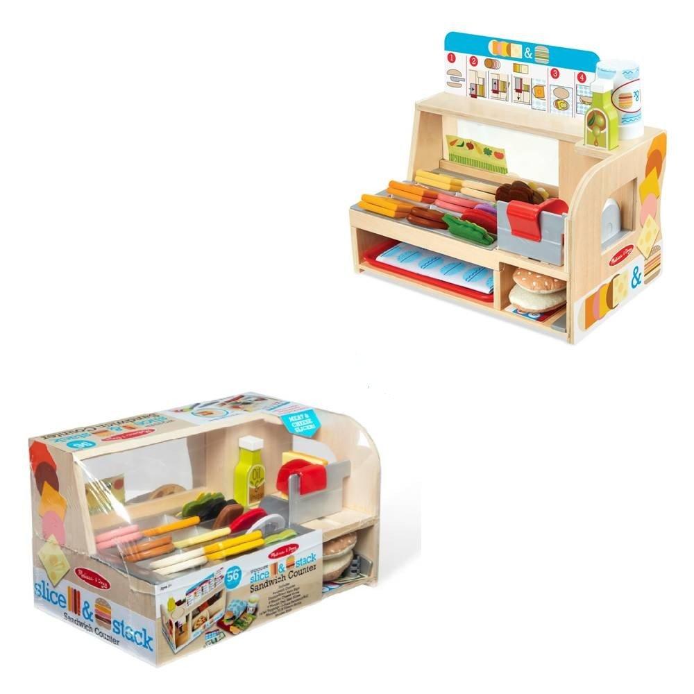 

Melissa & doug wooden slice & stack sandwich counter with deli slicer, 41650m&a...