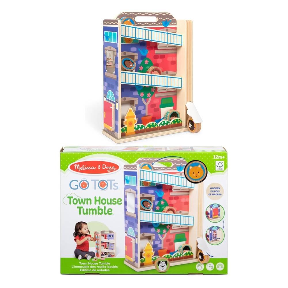 

Melissa & doug go tots wooden town house tumble with 6 disks, 30741 - multicolor