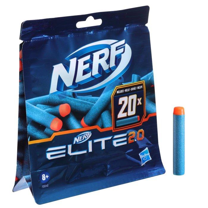 

Nerf elite 2. 0 refill darts, 20 pcs, f0040- multicolored