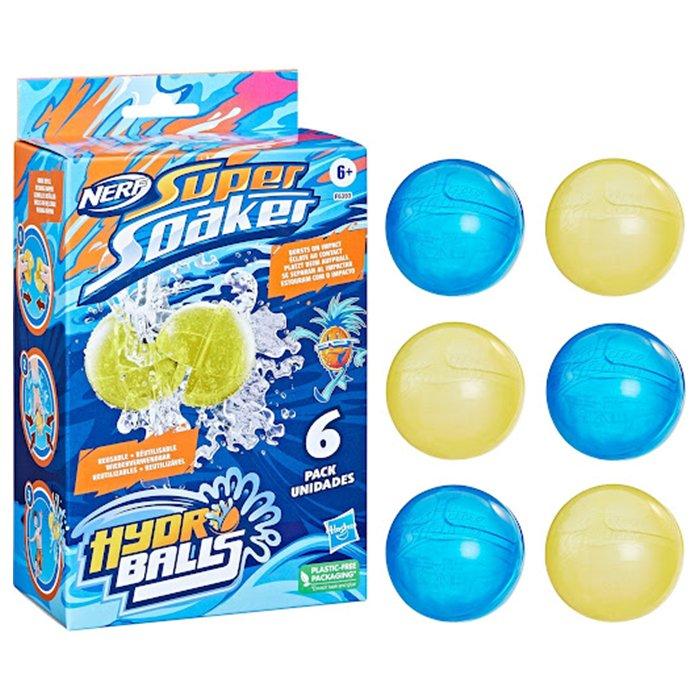 

Nerf super soaker hydro balls 6-pack, f6393 - blue/yellow