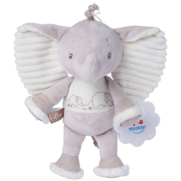 

Nicotoy fiffan elephant plush cuddly toy, 6305790062 - grey