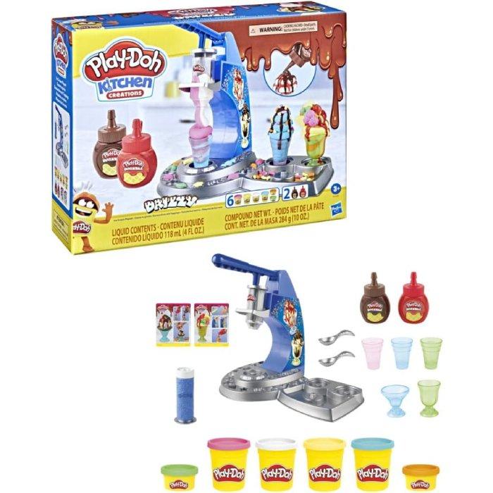 

Play-doh kitchen creations drizzy ice cream playset, e6688 - multicolored