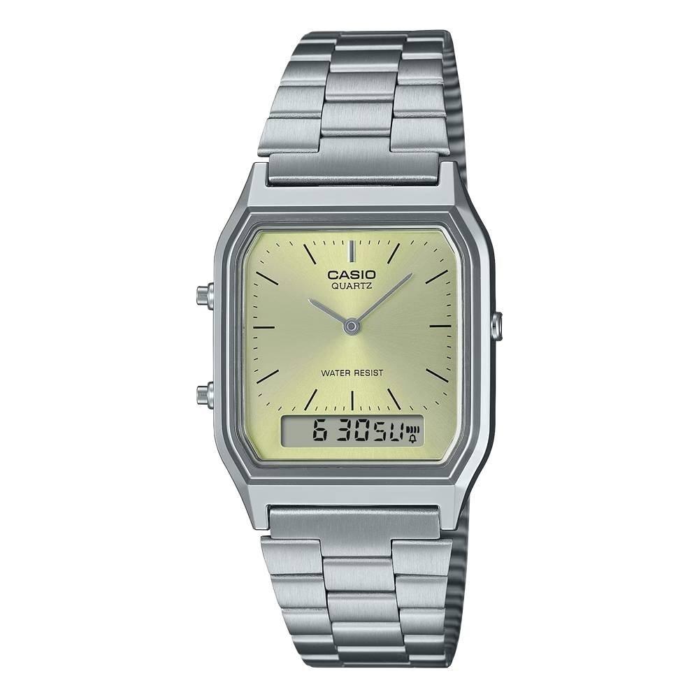 

Casio unisex analog/digital 30 watch, 39mm, aq-230a-9amqydf - silver