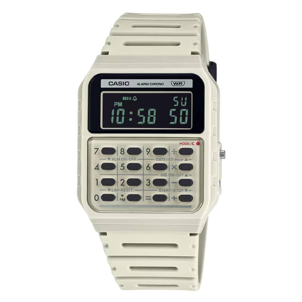 

Casio unisex data bank digital watch, 43mm, resin strap, ca-53wb-8bdf - white