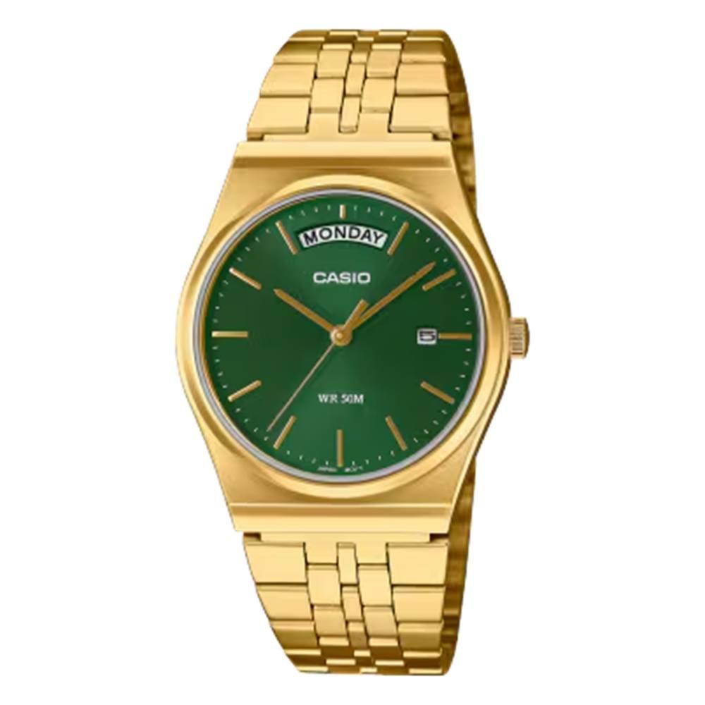 

Casio unisex analog 40mm watch, mtp-b146g-3avdf - gold