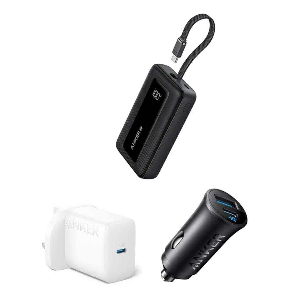 

Anker charging bundle of 20w wall charger + 2-ports car charger + 10000mah power bank