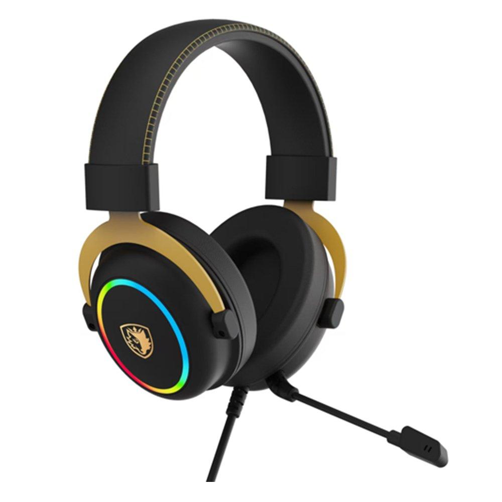 

Sades alchemist sa-913 wired gaming headset – black/gold