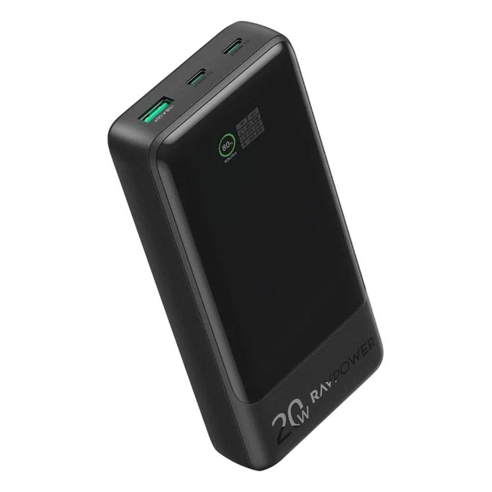 

Ravpower 20w 20000mah 3 ports power bank, rp-pb1238 – black