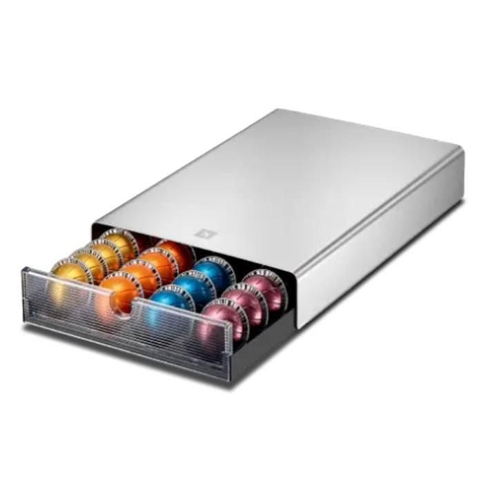 

Nespresso display drawer capsule dispenser - silver