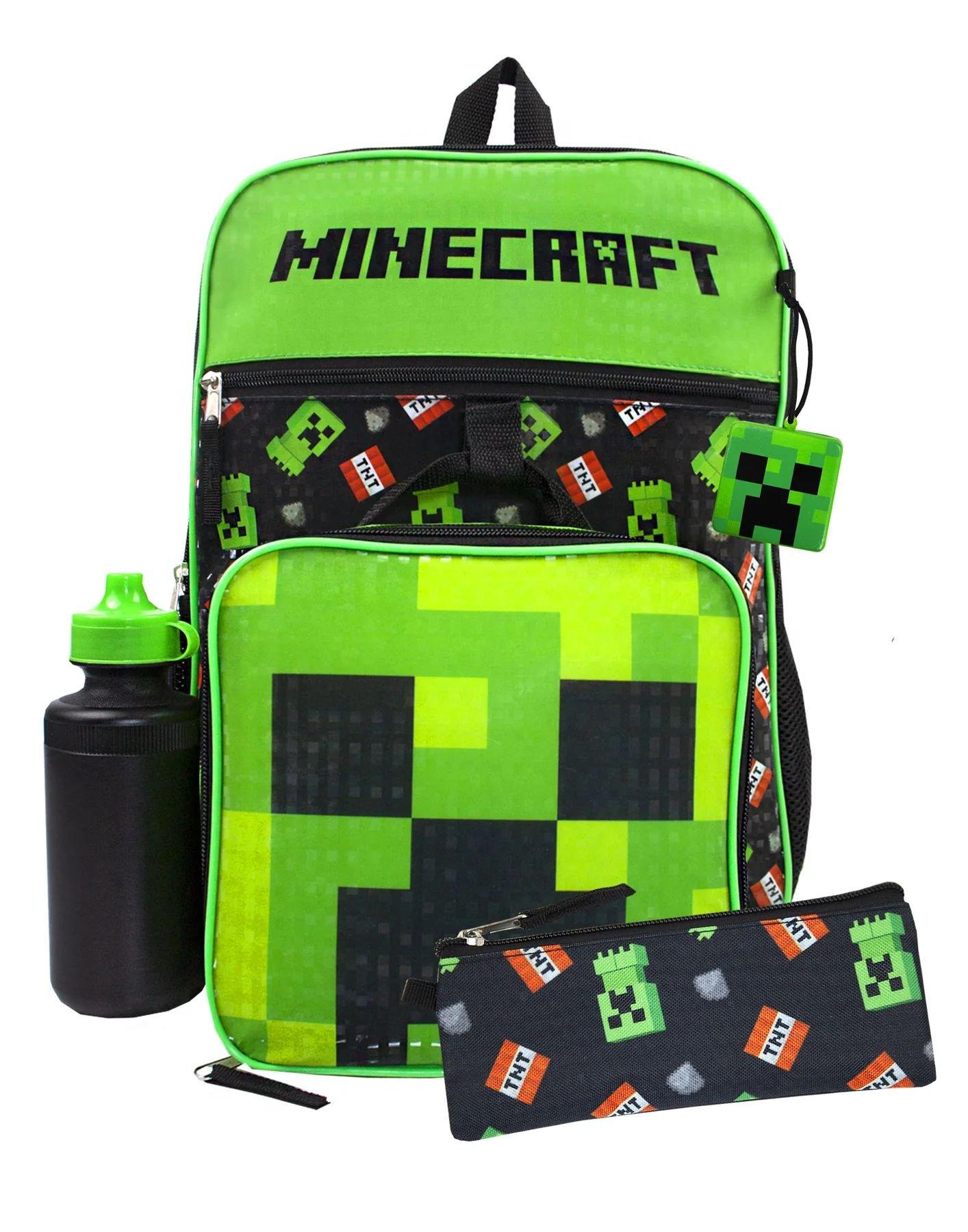 

Vanilla underground minecraft creeper & tnt 5 piece lunch bag backpack set, a53695-...
