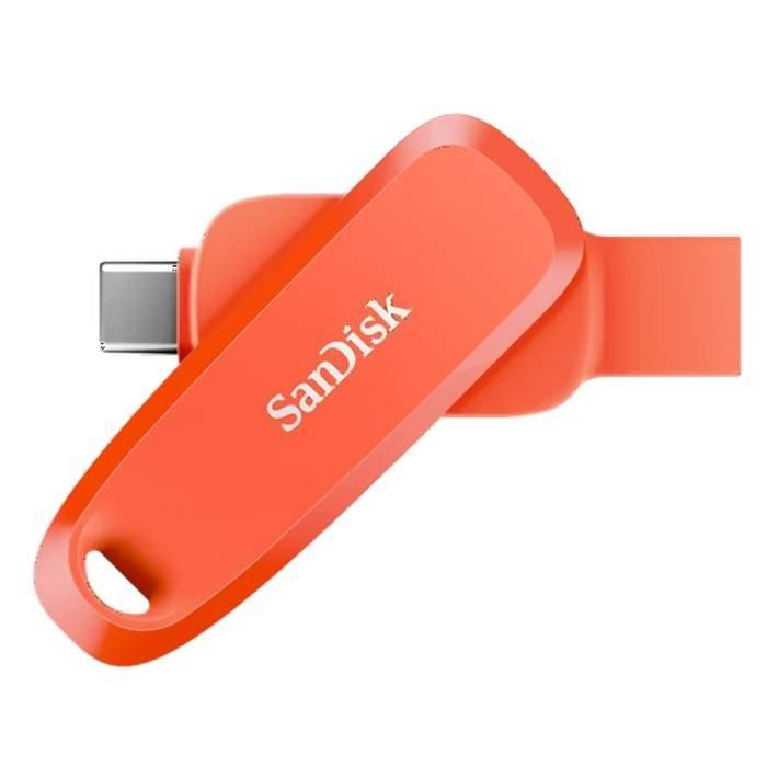 

Sandisk 128gb dual phone drive usb type a to type c flash drive, sdddc6-128g - orange