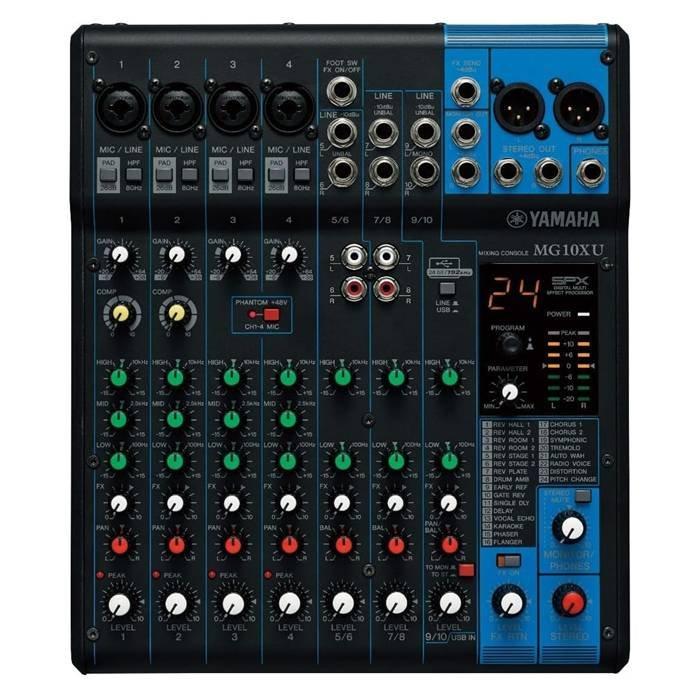 

Yamaha 10-channel analog mixer with effects, mg10xu- black