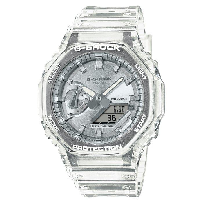 

Casio g-shock transparant men's watch, analog/digital, 49mm, resin strap, ga-2100bm-7a8...