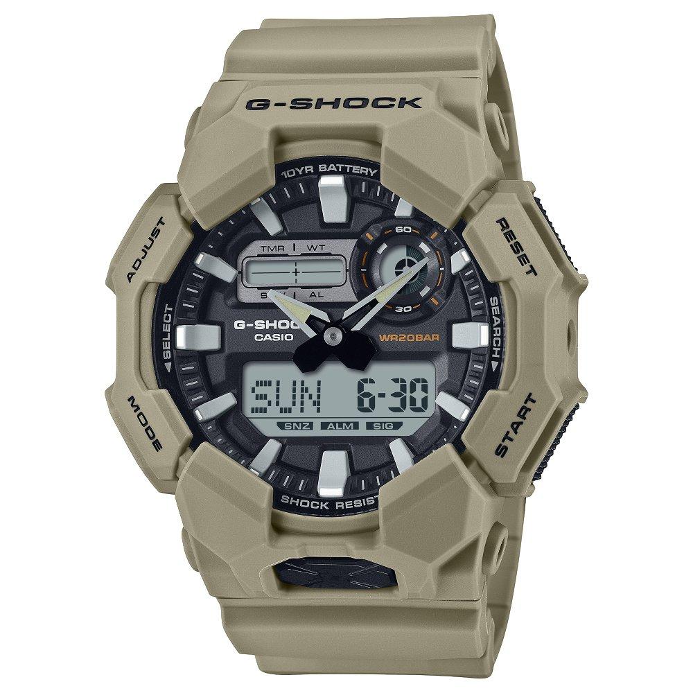 

Casio g-shock ga-010 series men's watch, analog/digital,55mm, resin strap, ga-010-5adr ...