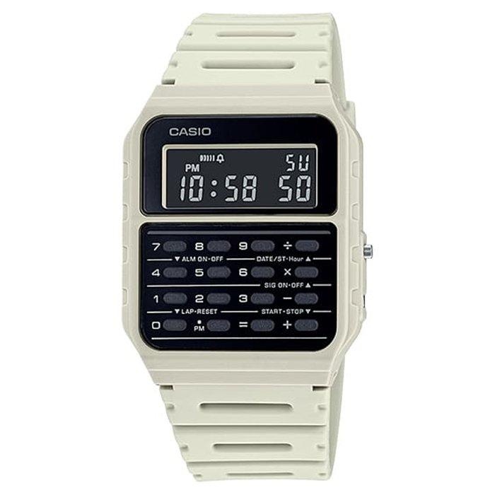 

Casio standard unisex watch, digital, 43mm, resin strap, ca-53wf-8bdf - beige