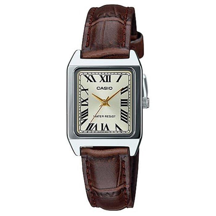 

Casio standard women's watch, analog, 32mm, leather strap, ltp-v007l-9budf - brown