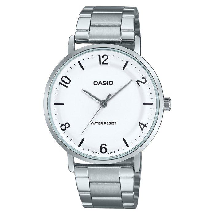

Casio standard men's watch, analog, 46mm, metal strap, mtp-vt03d-7bdf - silver