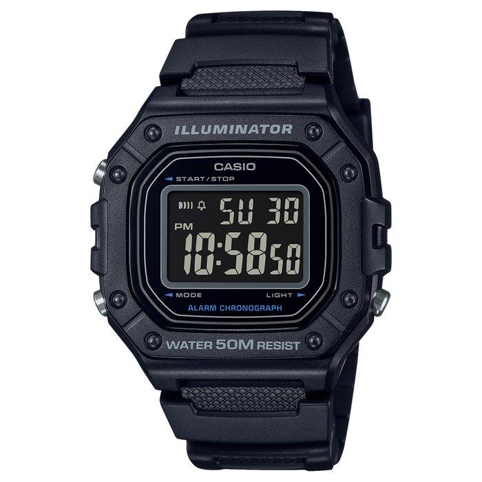 

Casio w-218h unisex watch, digital, 44mm, resin strap, w-218h-1bvdf - black