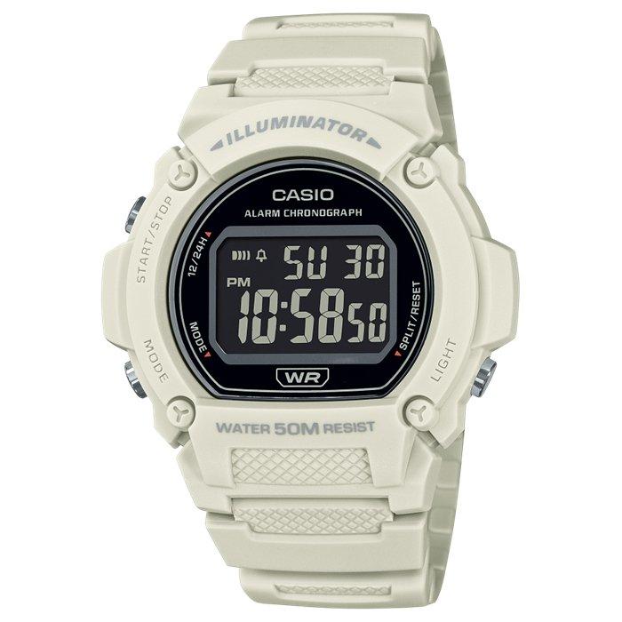 

Casio unisex watch, digital, 45mm, resin strap, w-219hc-8bvdf- beige