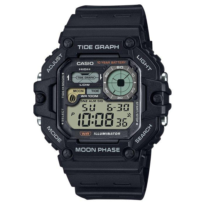 

Casio men's watch, digital, 52mm, resin strap, ws-1700h-1avdf- black