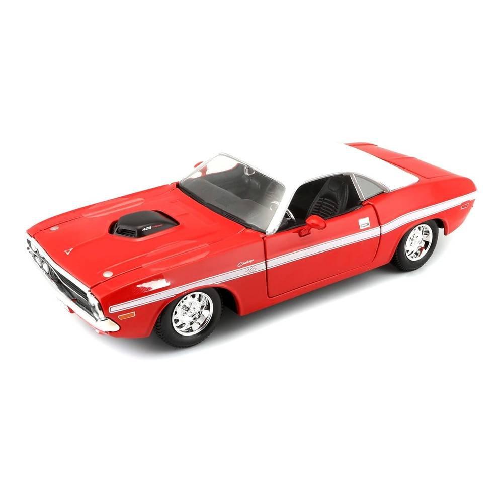 

Maisto 1:24 scale 1970 dodge challenger r/t coupe car, 31263- red