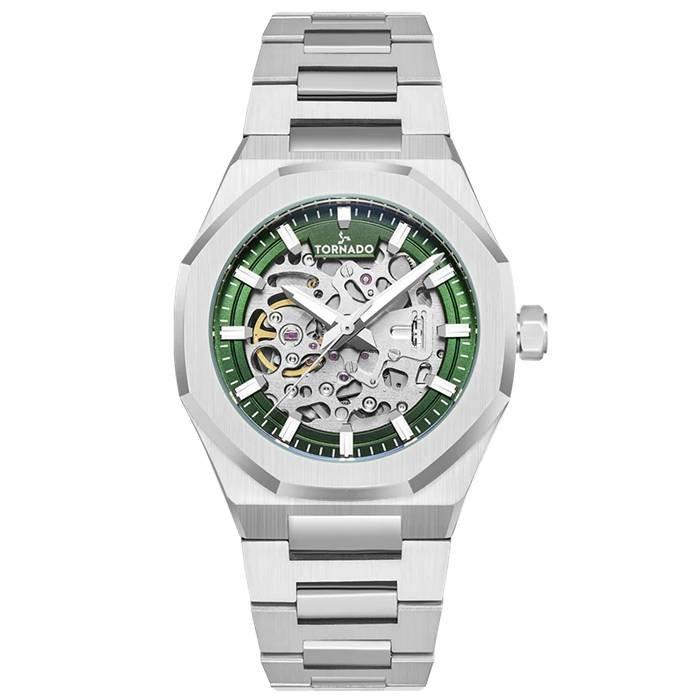 

Tornado watch for men, automatic, 41mm, stainless steel strap, t24303-sbsh - silver