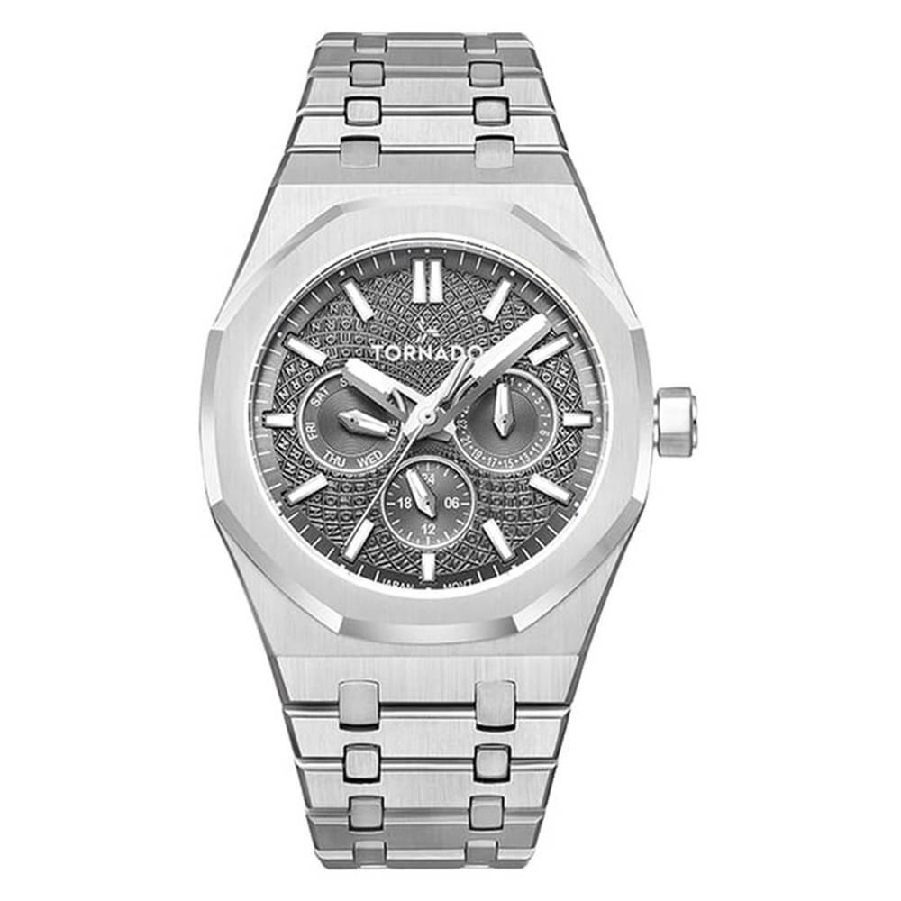 

Tornado watch for men, multi function, 41mm, metal strap, t23104-sbsx - silver