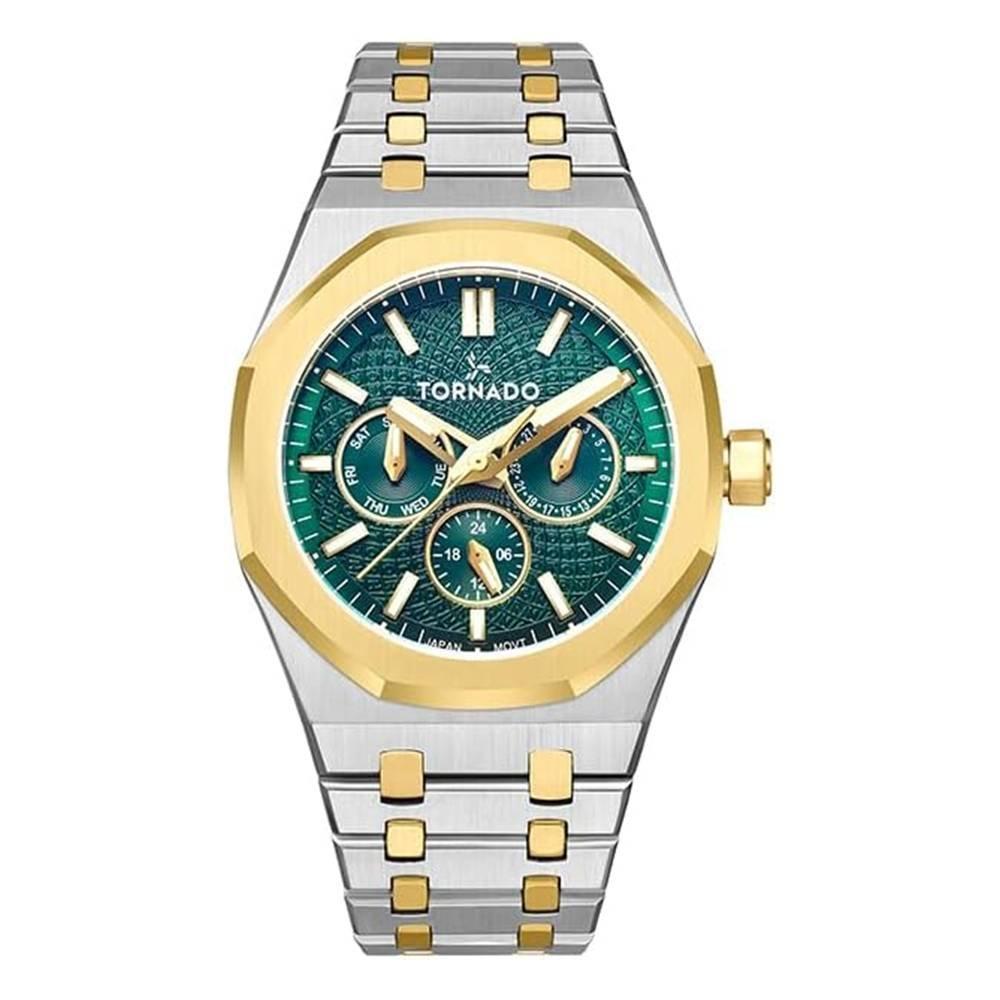 

Tornado watch for men, multi function, 41mm, metal strap, t23104-tbtg - two tone